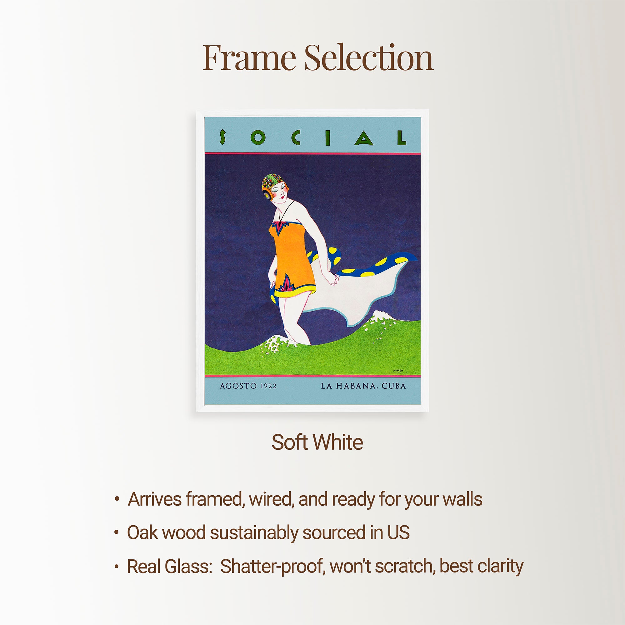 Seaside Elegance in Vibrant Colors - Art Deco 1920s