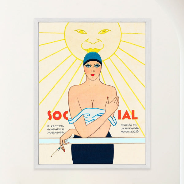 Sun Deck Glamour on Ocean Liner - 1920s Art Deco