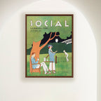 Tennis Players in Vedado - Vintage Cuba Art Deco Design