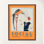 Parrot and Flapper Share a Smoke - 1920s Havana Club