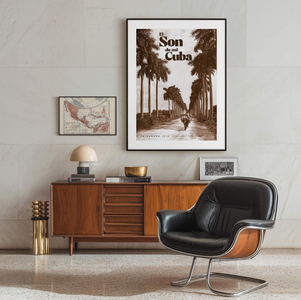 El Son De Mi Cuba - Travel Poster - Havana Palms Sway