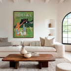 Tennis Players in Vedado - Vintage Cuba Art Deco Design